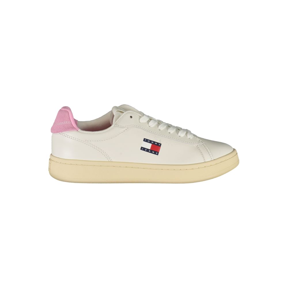 Teniși Tommy Hilfiger din piele albă pentru femei