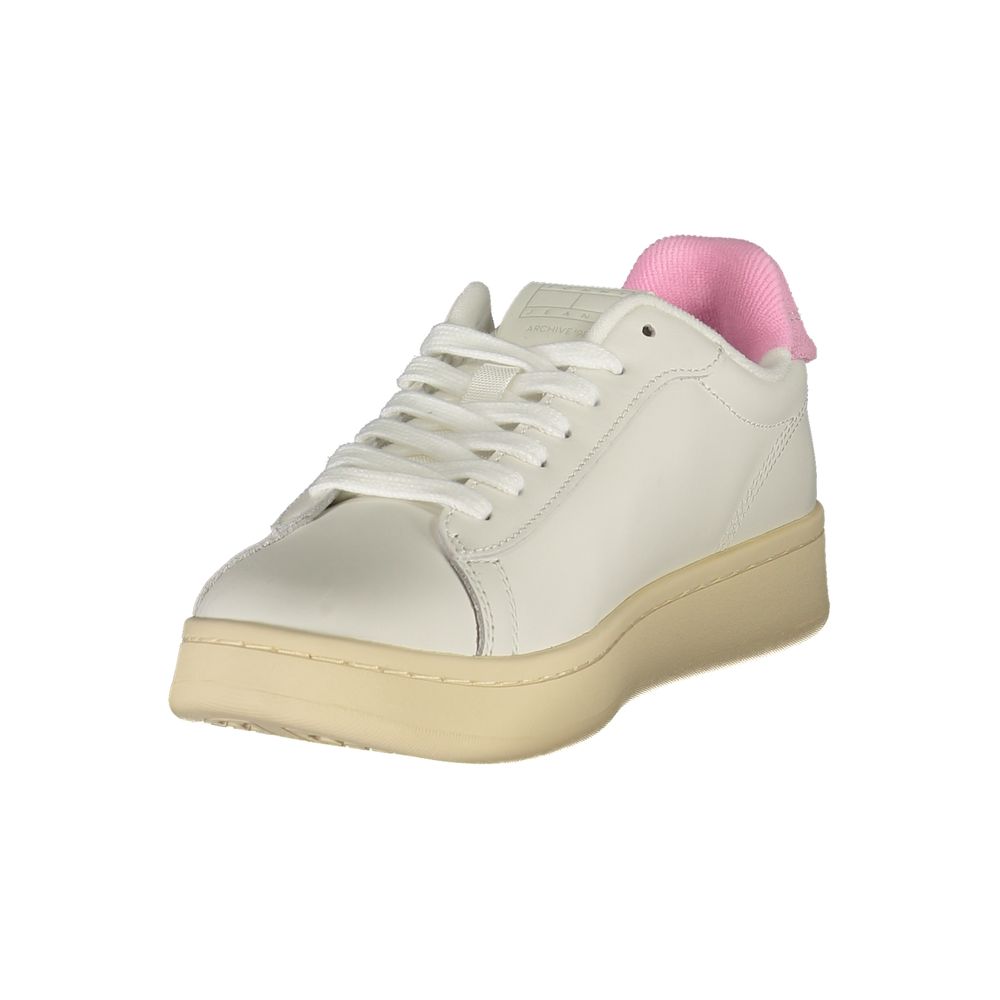Teniși Tommy Hilfiger din piele albă pentru femei