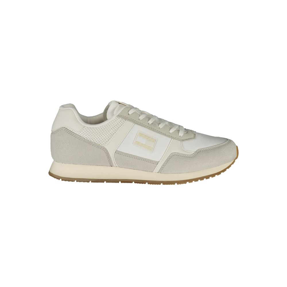 Pantofi sport Tommy Hilfiger albi din poliester pentru bărbați