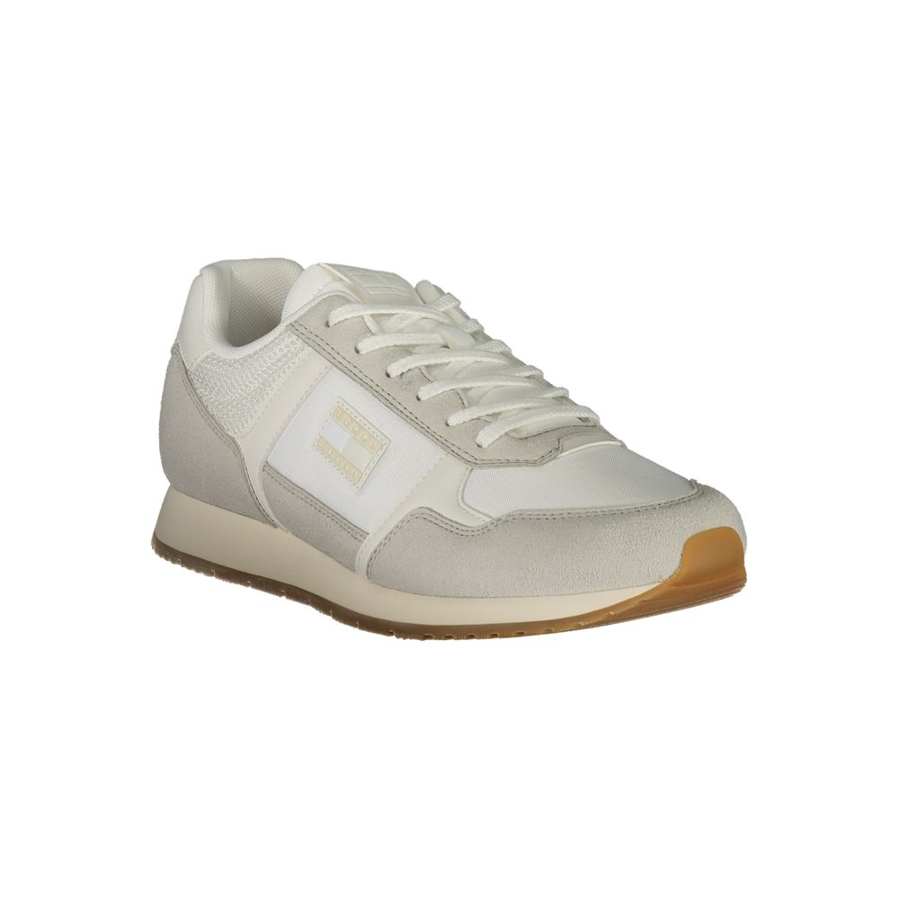 Pantofi sport Tommy Hilfiger albi din poliester pentru bărbați