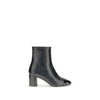 Carel Paris Black Leather Ankle Boots