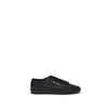 Saint Laurent Black Calf Leather Bos Taurus Low Top Sneakers