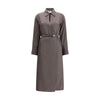 Fendi Brown Silk Casual Dress
