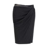 Versace Black Viscose Midi Skirt