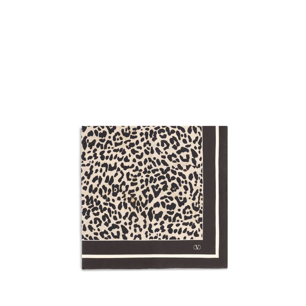 Eșarfă Valentino Garavani cu imprimeu leopard