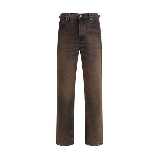 Haikure Brown Cotton Relaxed Fit Jeans