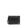 Fendi Black Leather Clutch Bag