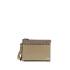 Fendi Beige Leather Clutch Bag