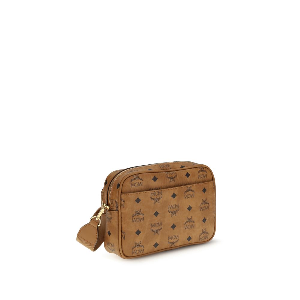 MCM Brown Fabric Shoulder Bag