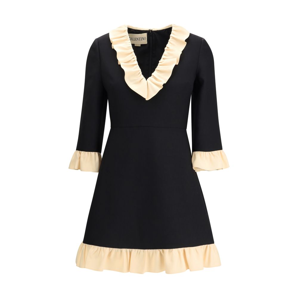 Rochie scurtă Valentino din lână și mătase