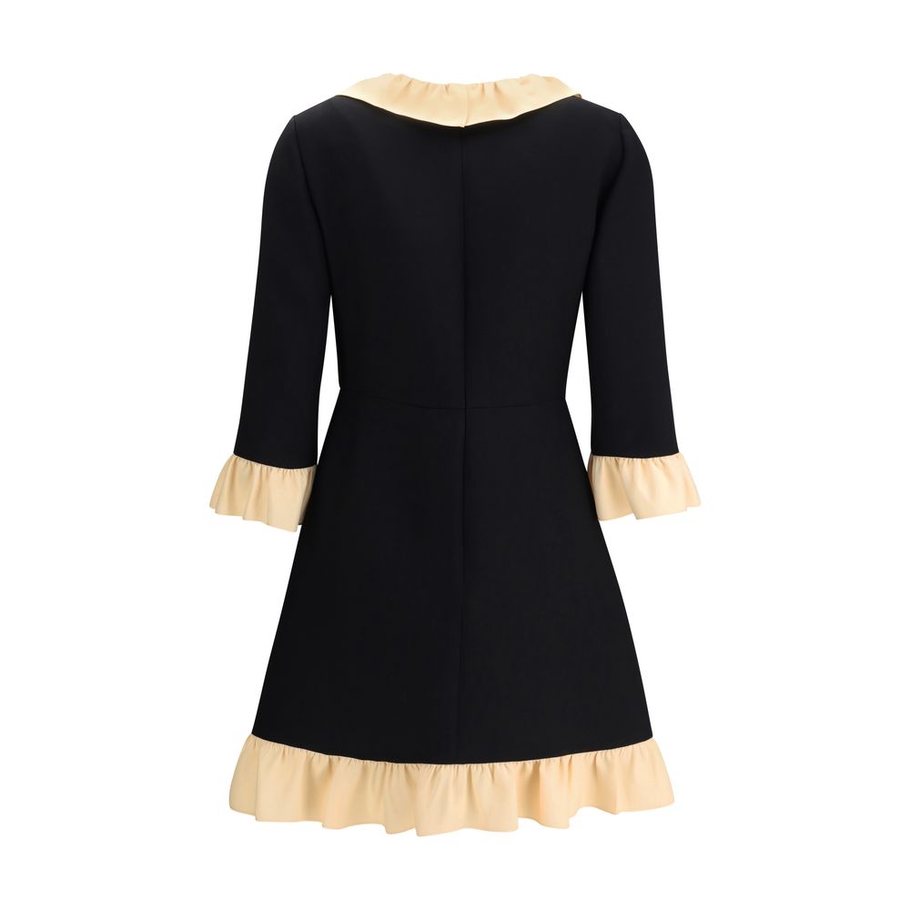 Rochie scurtă Valentino din lână și mătase