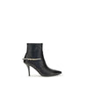 PINKO Black Calf Leather Bos Taurus Ankle Boots