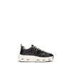 PINKO Black Calf Leather Bos Taurus Chunky Sneakers