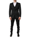 Dolce & Gabbana Black 3 Piece Brocade Jacquard Suit MARTINI