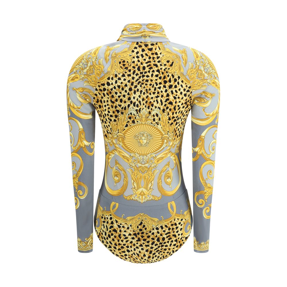 Body cu drapaj leopard Versace