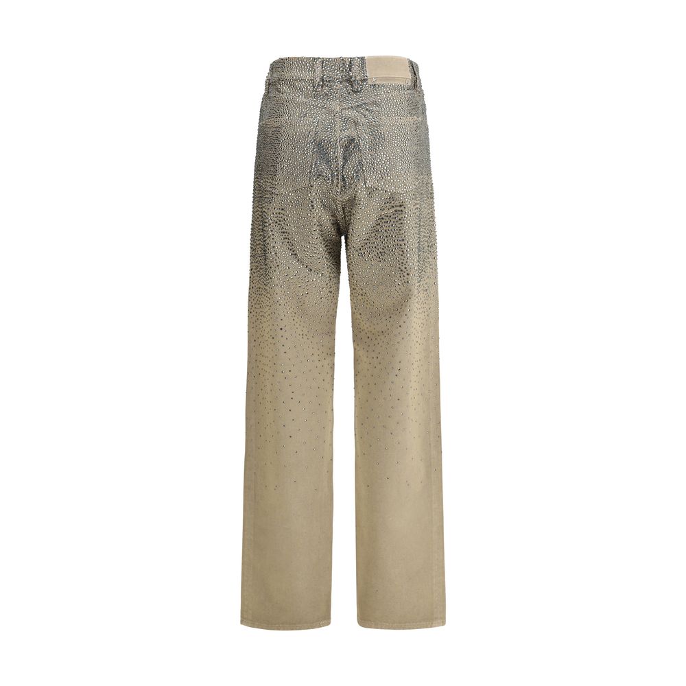 Golden Goose Bicolor Cotton Straight-Leg Jeans