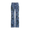 Etro Blue Cotton Flared Jeans