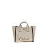 ChloƩ Beige Cotton Shoulder Bag