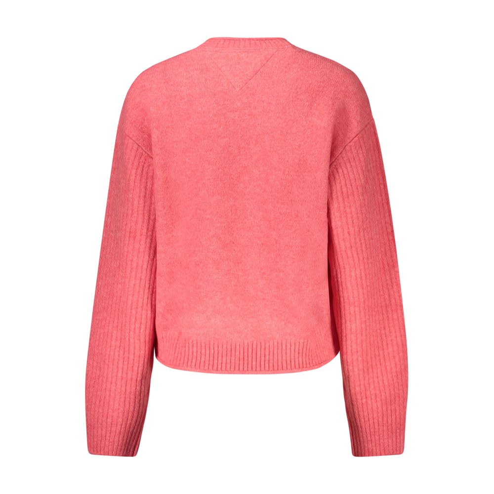 Pulover Tommy Hilfiger roz din lână pentru femei