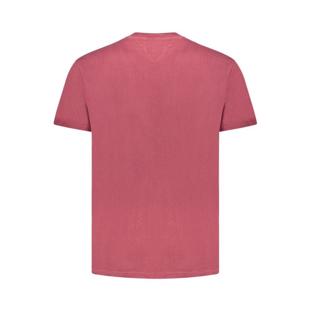 Tricou Tommy Hilfiger roșu din bumbac pentru bărbați