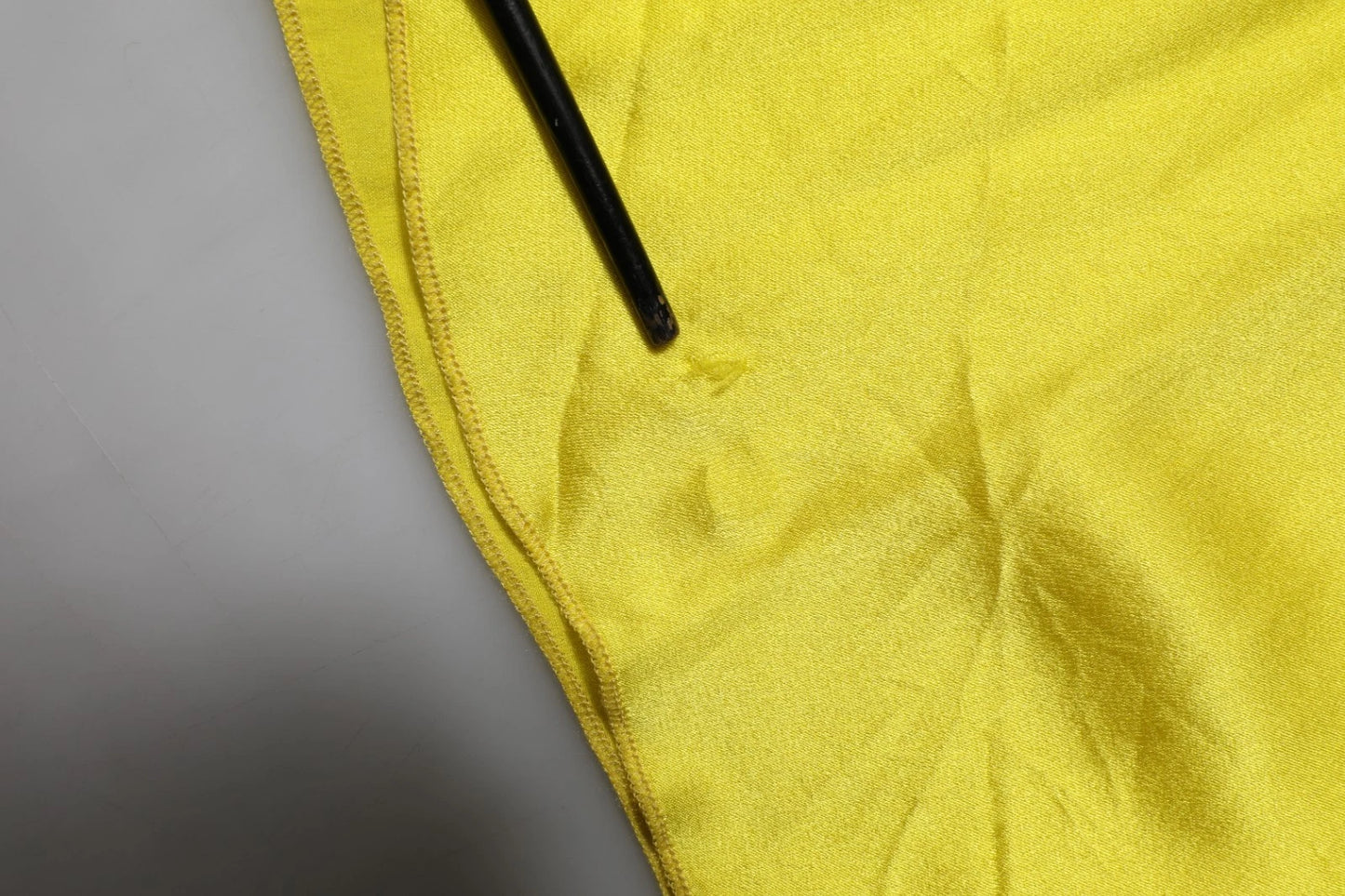 Tonello Yellow Silk Satin Slip Maxi Spaghetti Strap Maxi Dress