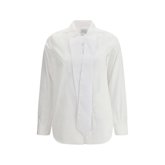 Sara Roka White Cotton Dress Shirt