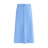 Crida Milano Light Blue Wool Midi Skirt