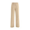 True Royal Beige Cotton Casual Pants