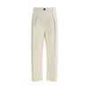 Brunello Cucinelli Cream Cotton Casual Pants