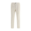 Cruna White Cotton Casual Pants