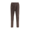 Cruna Brown Cotton Casual Pants