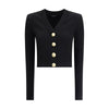 Balmain Black Viscose Cardigan