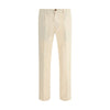 Germano Cream Cotton Casual Pants