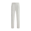 Brunello Cucinelli White Cotton Casual Pants
