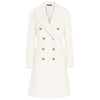 Made in Italy White Wool Women Coat