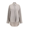 Di Stavnitser Gray Fleece Wool Dress Shirt