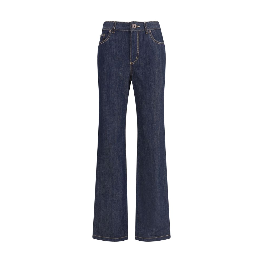 Blugii Alexander McQueen Denim au o croială dreaptă pe picior