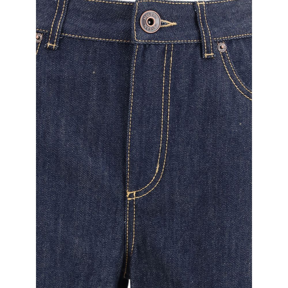 Blugii Alexander McQueen Denim au o croială dreaptă pe picior