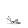 MACH & MACH Silver Leather Pumps