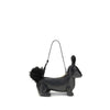 Thom Browne Black Calf Leather Bos Taurus Shoulder Bag