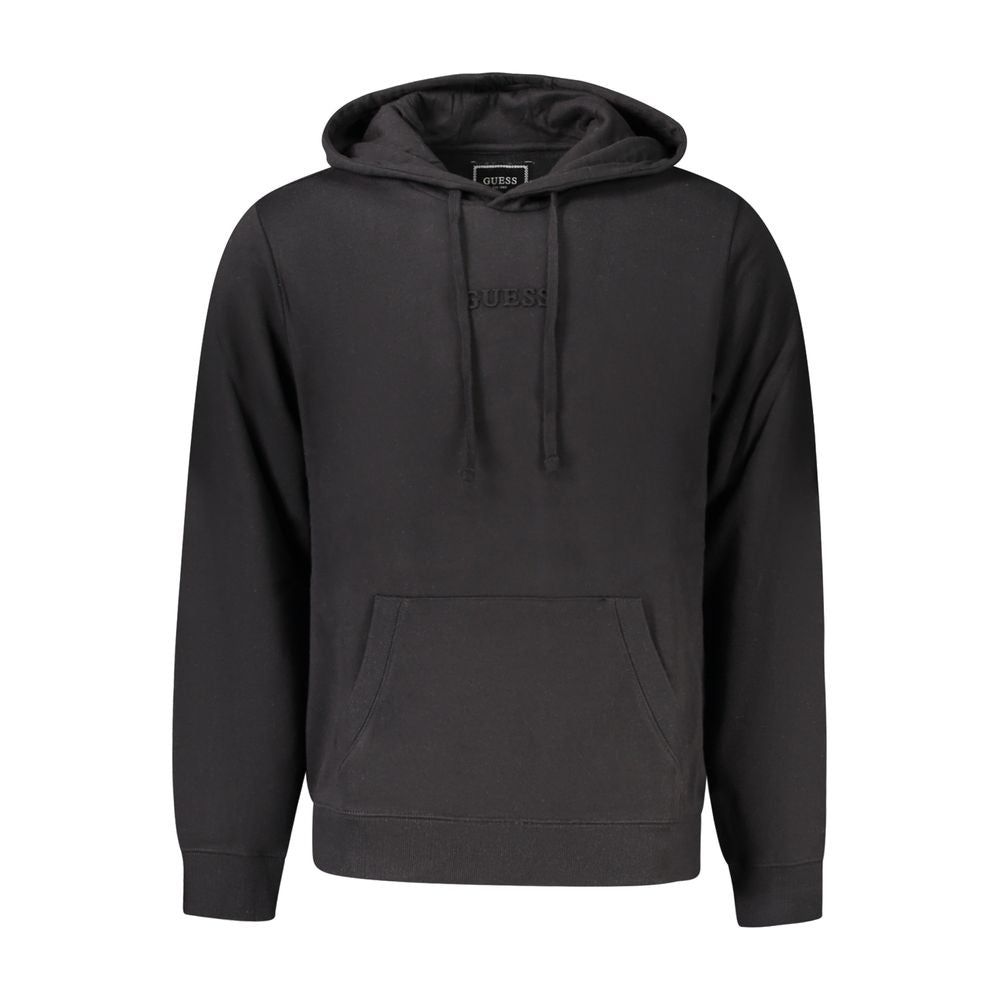 Hanorac Guess Jeans negru din bumbac pentru bărbați