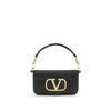 Valentino Garavani Black Calf Leather Bos Taurus Shoulder Bag
