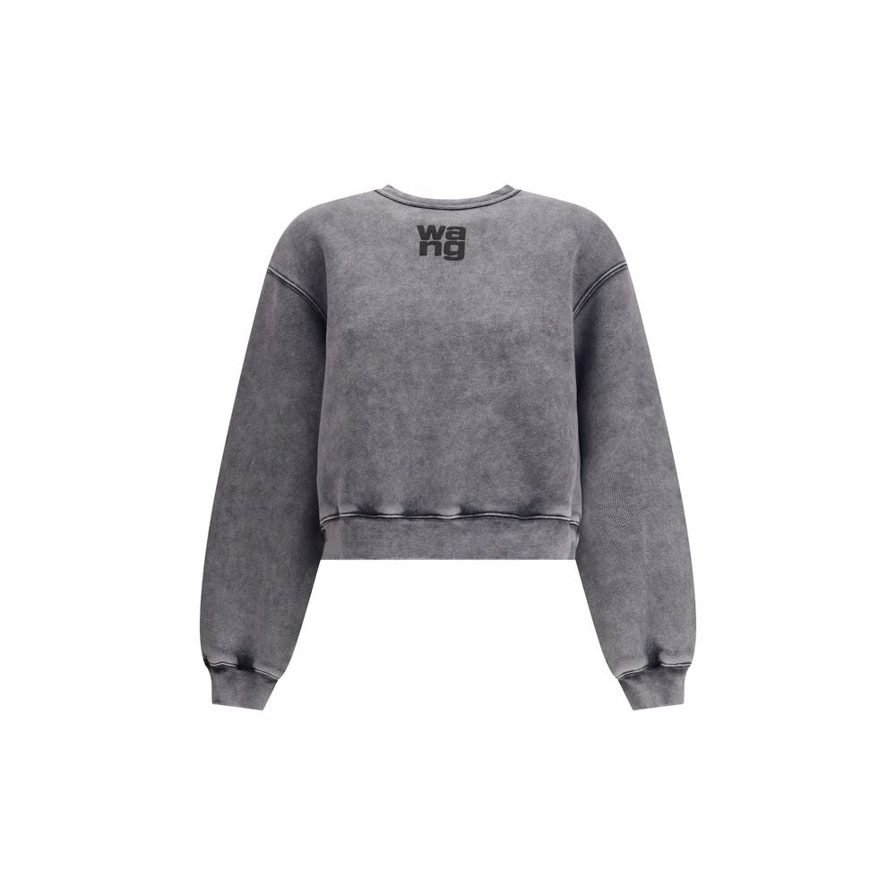 Hanorac cu guler rotund și logo în relief Alexander Wang