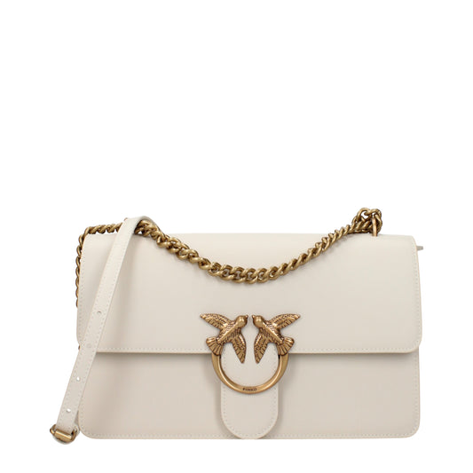 PINKO Beige Leather Crossbody Bag