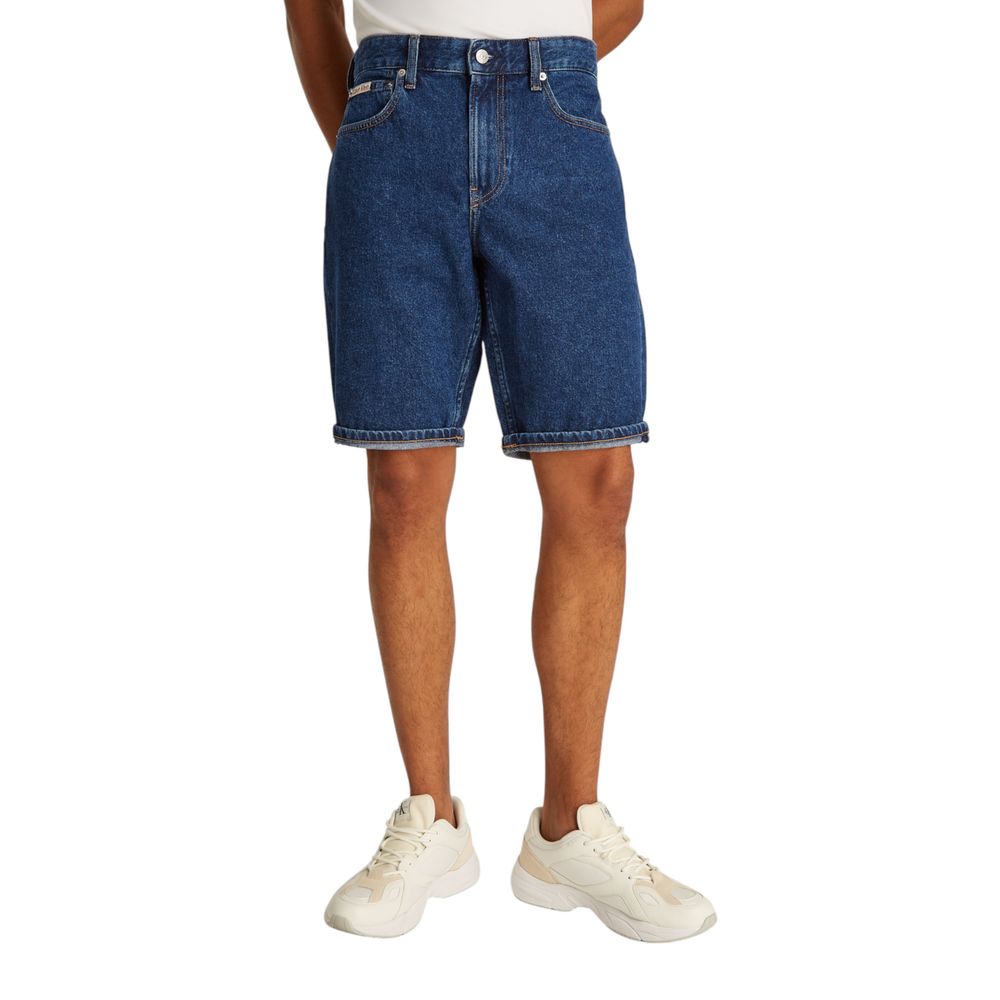 Calvin Klein Jeans Blue Cotton Bermuda Shorts
