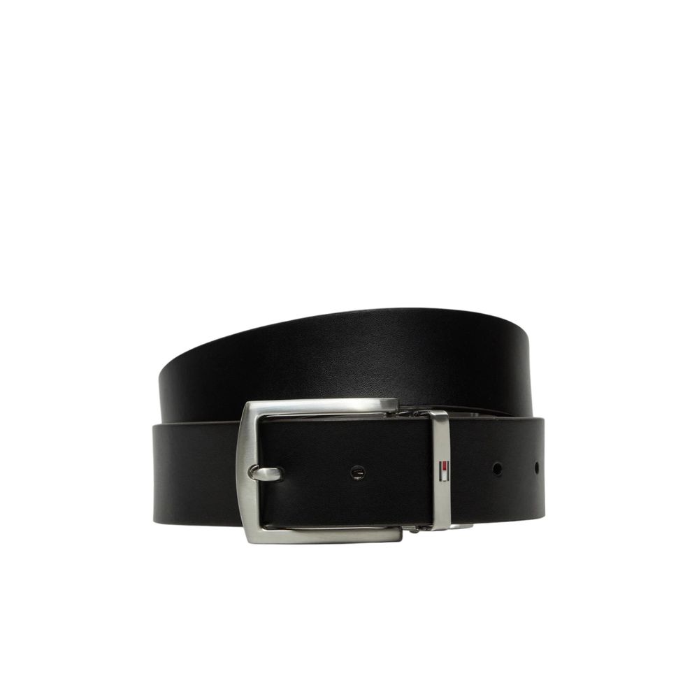 Curea din piele neagră Tommy Hilfiger