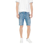 Jeckerson Light Blue Cotton Bermuda Shorts