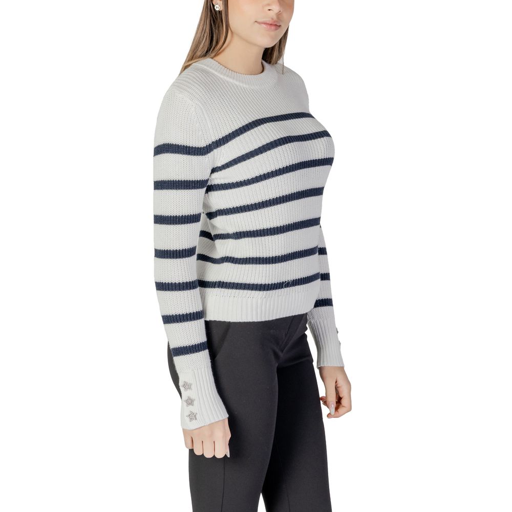 Morgan De Toi White Cotton Sweater