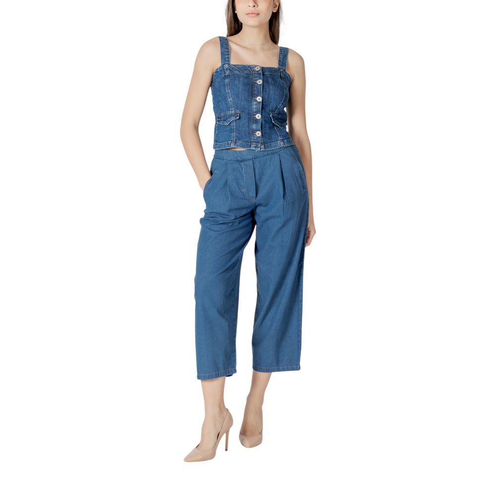 ICHI Blue Cotton Jeans Denim