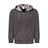 Timberland Black Cotton Men Sweater with Hood and Zip